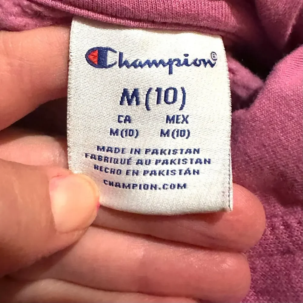 Champion Kids Matching Hoodie & Jogger Sweat Set Pink Logo Print Girls M (10)